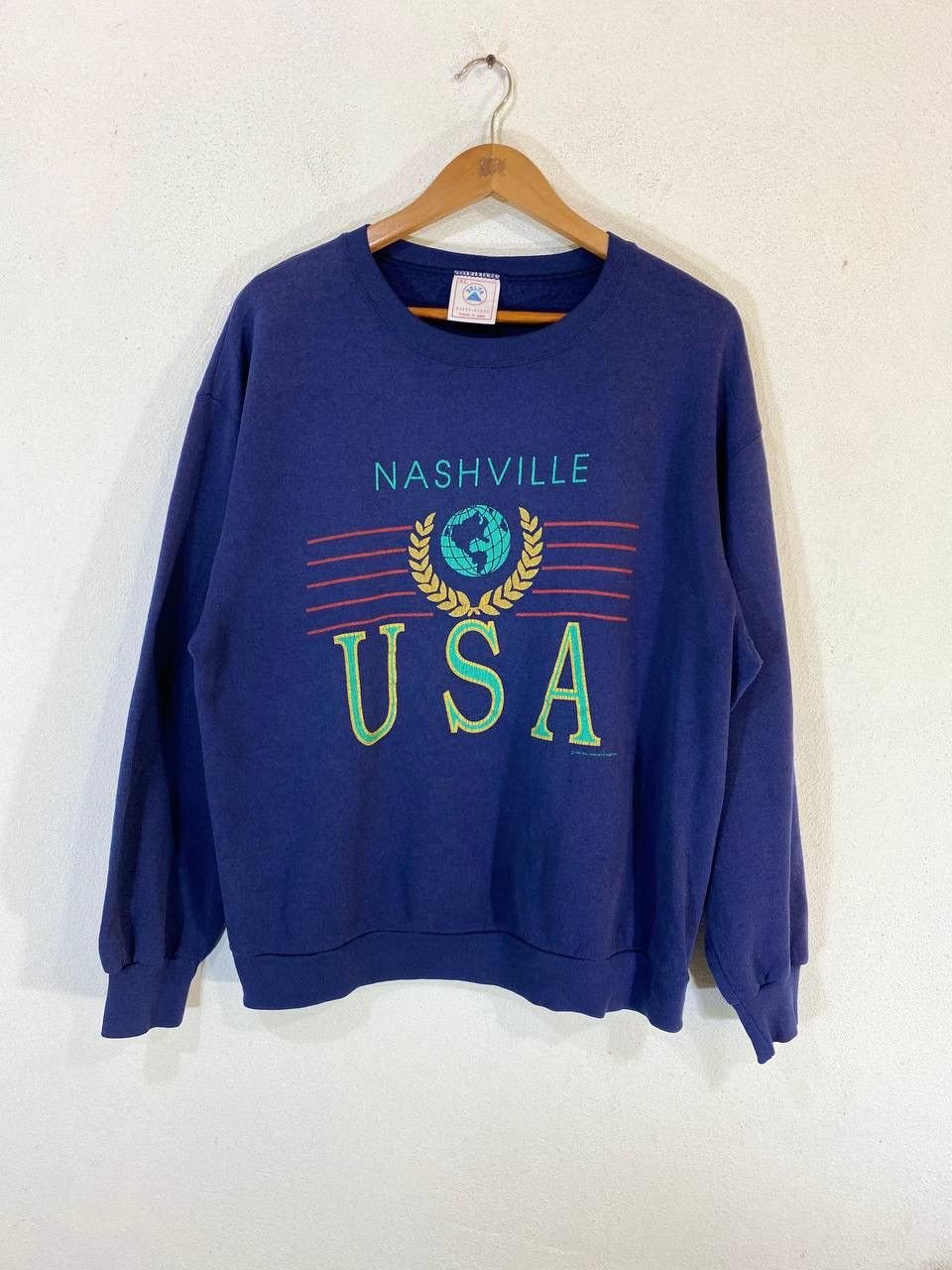 Image of Delta x Made In USA Vintage Nashville Usa Sweatshirt Made In Usa in Blue, Men's (Size XL)