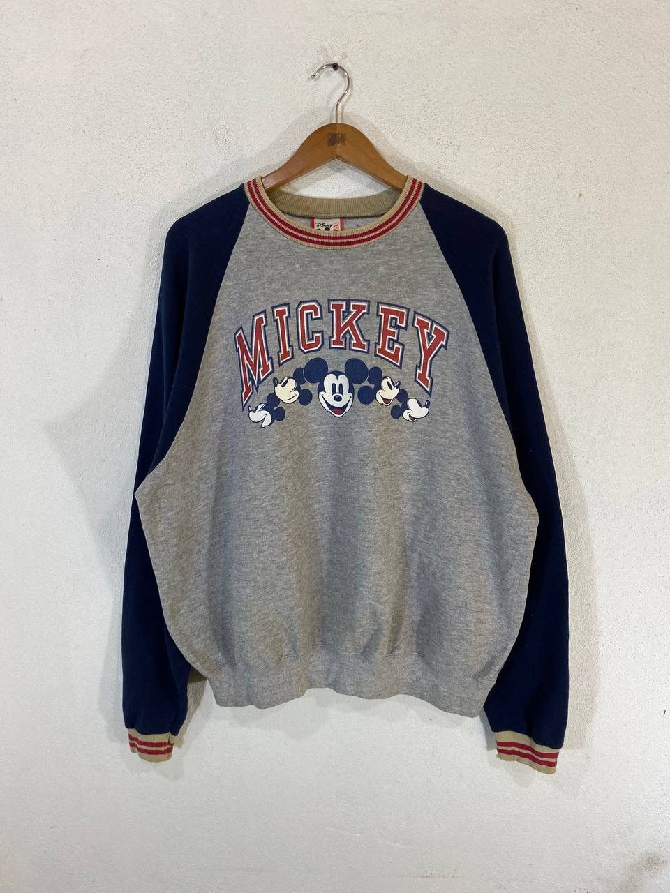 image of Vintage Disney Design Mickey Mouse Sweatshirt Made In Usa in Grey, Men's (Size XL)