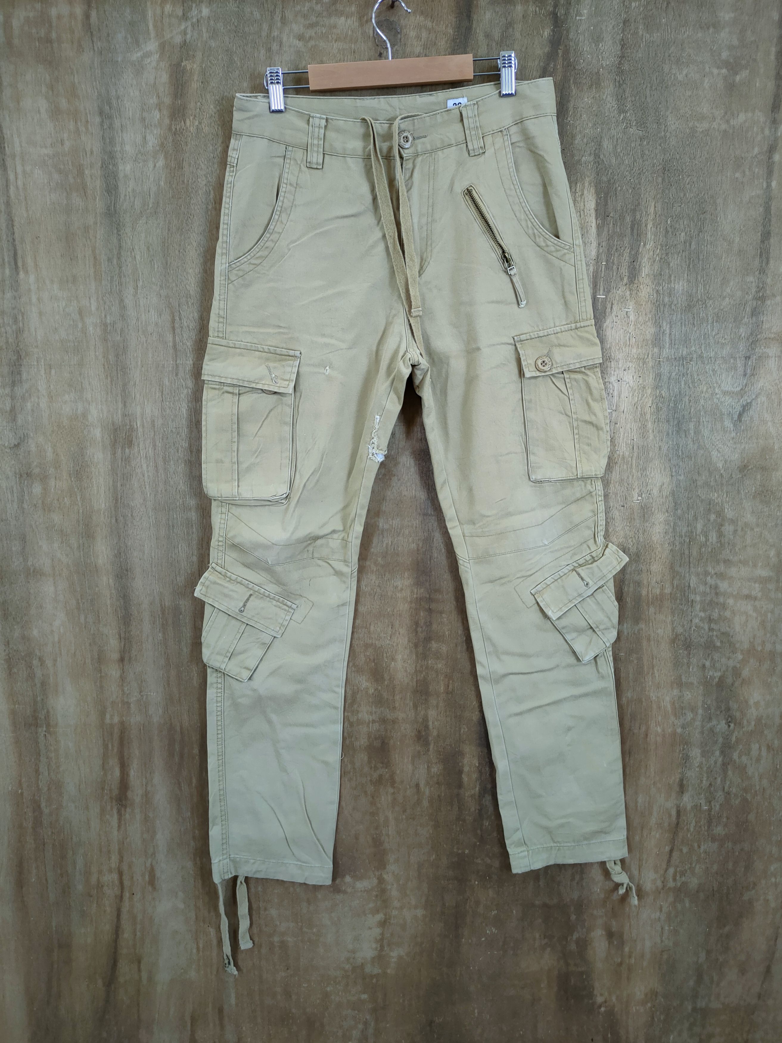 Japanese Brand DL Japan designer multipocket utility cargo pants #46-800 Size US 29 - 1 Thumbnail