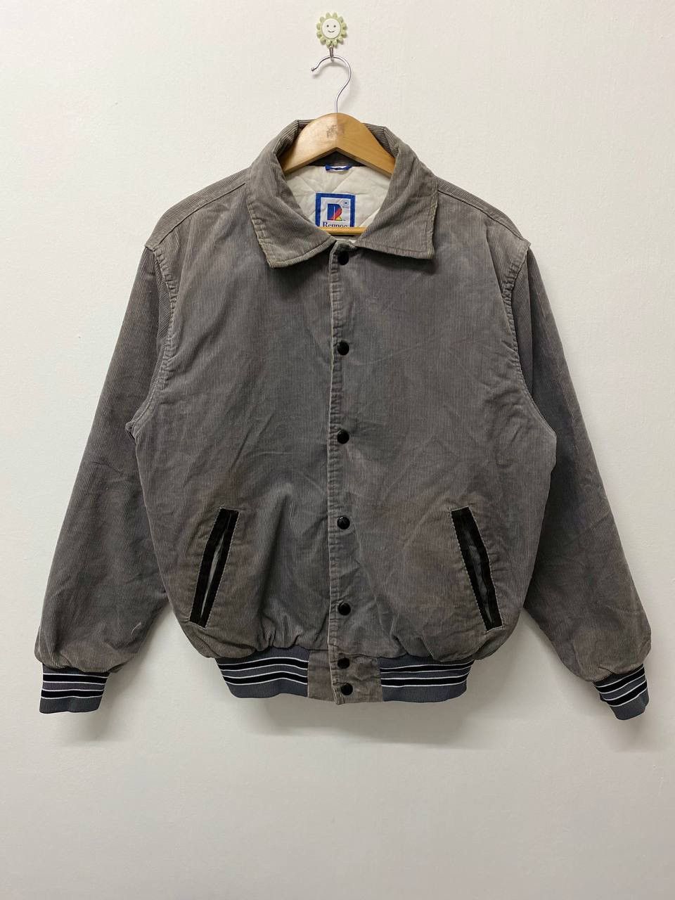 Rennoc Vintage corduroy Varsity Jacket Made In USA Size US M / EU 48-50 / 2 - 1 Thumbnail