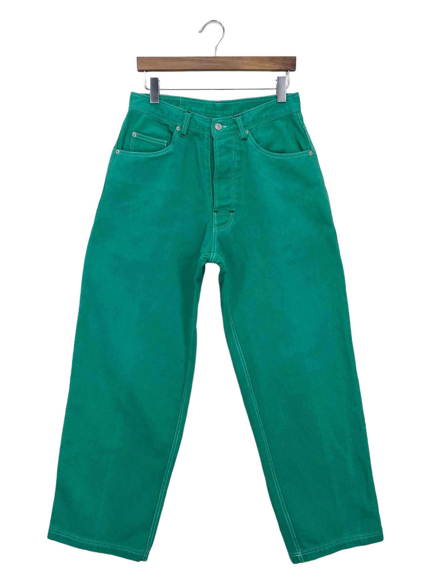 image of Distressed Denim Peekaboo Jeans Surf Jeans Punk Jeans Jeans in Green, Men's (Size 29)