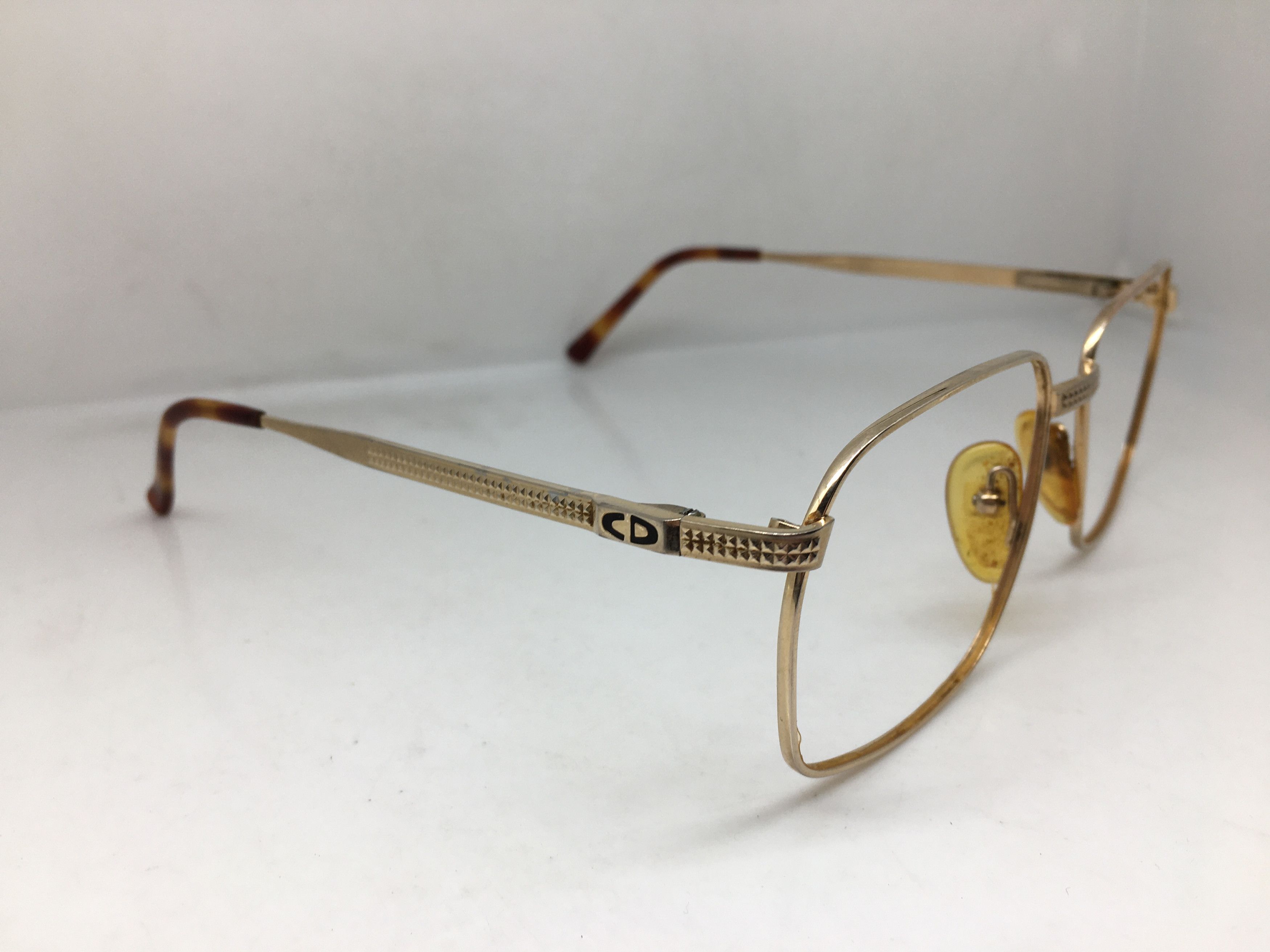 Dior Vintage Christian Dior Gold Eyeglasses Sunglasses Frame Size ONE SIZE - 1 Thumbnail