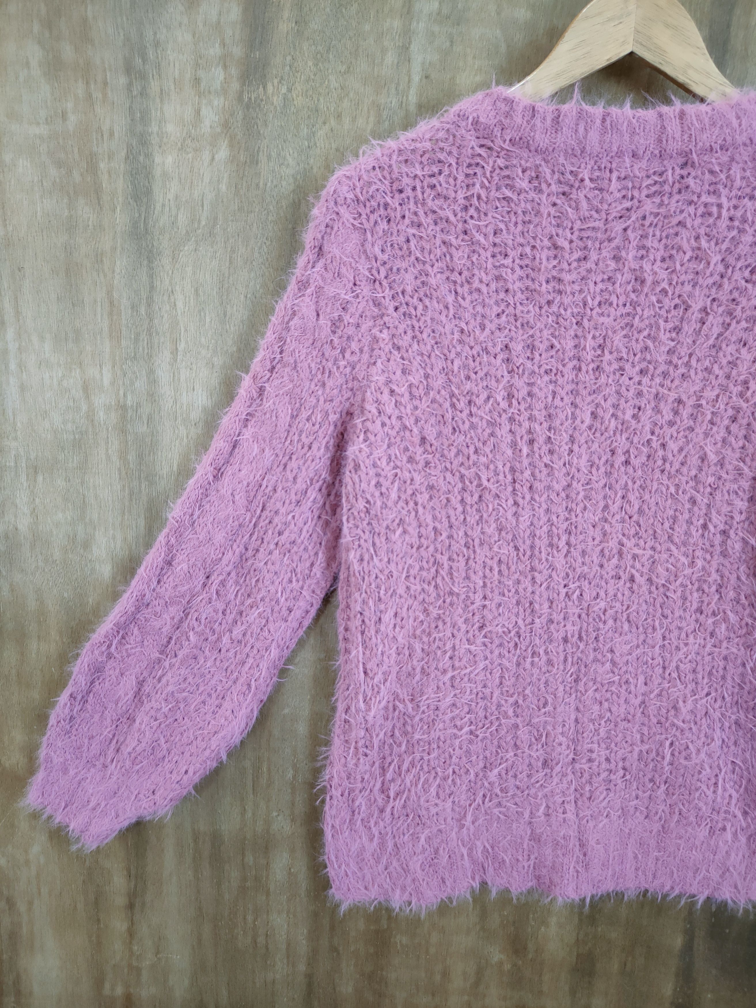 Aran Isles Knitwear D Rose Farm mohair shag shaggy fur cable knitwear #46- 921 Size M / US 6-8 / IT 42-44 - 8 Thumbnail