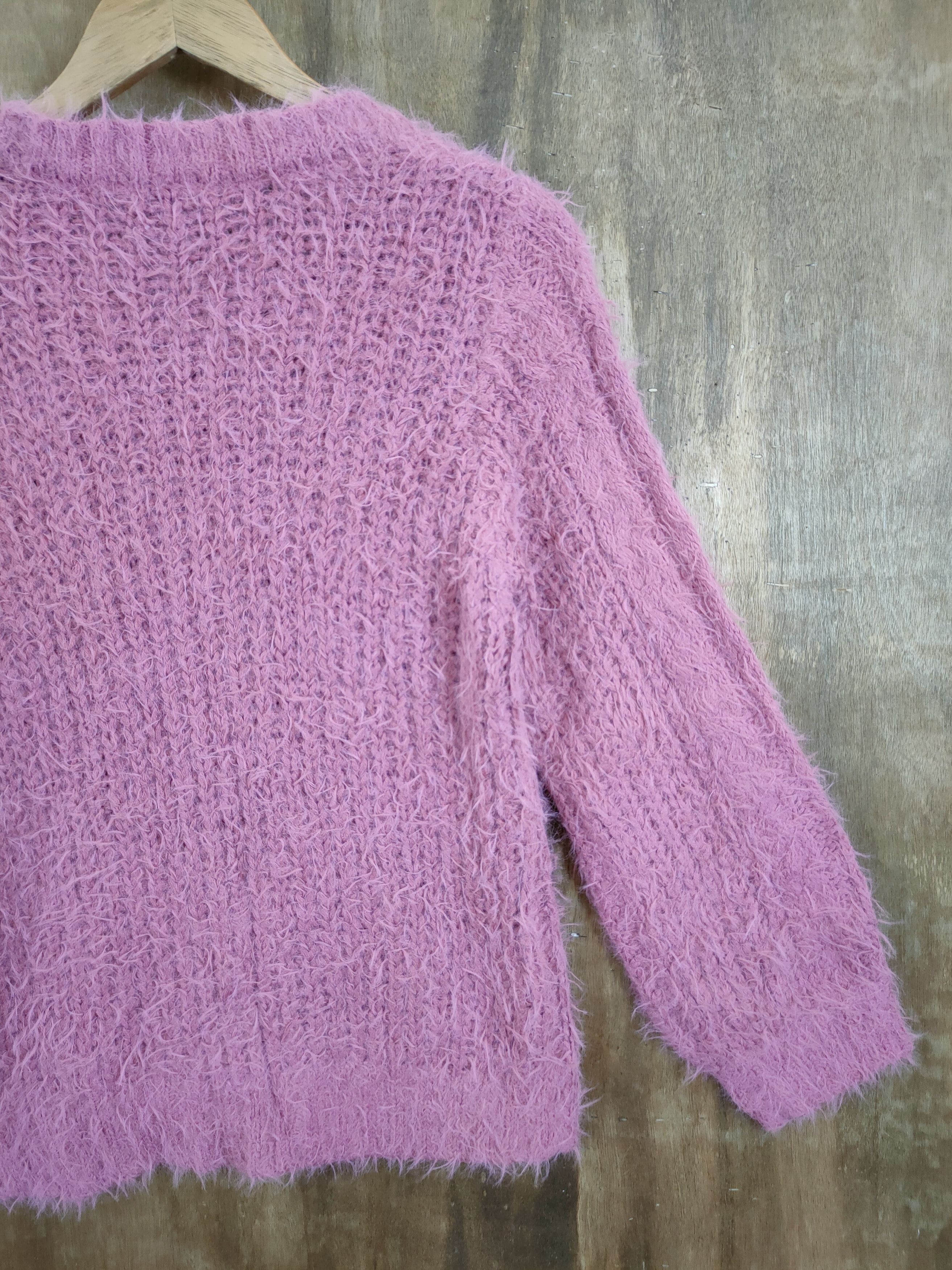 Aran Isles Knitwear D Rose Farm mohair shag shaggy fur cable knitwear #46- 921 Size M / US 6-8 / IT 42-44 - 9 Thumbnail