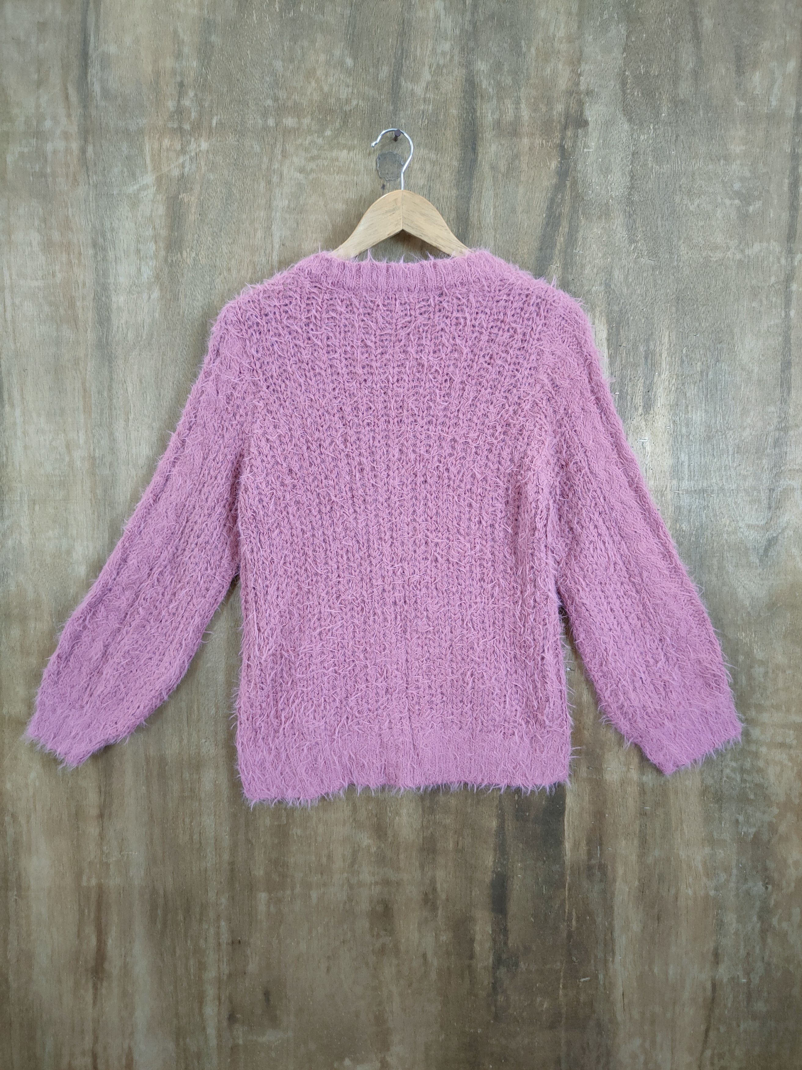 Aran Isles Knitwear D Rose Farm mohair shag shaggy fur cable knitwear #46- 921 Size M / US 6-8 / IT 42-44 - 7 Thumbnail