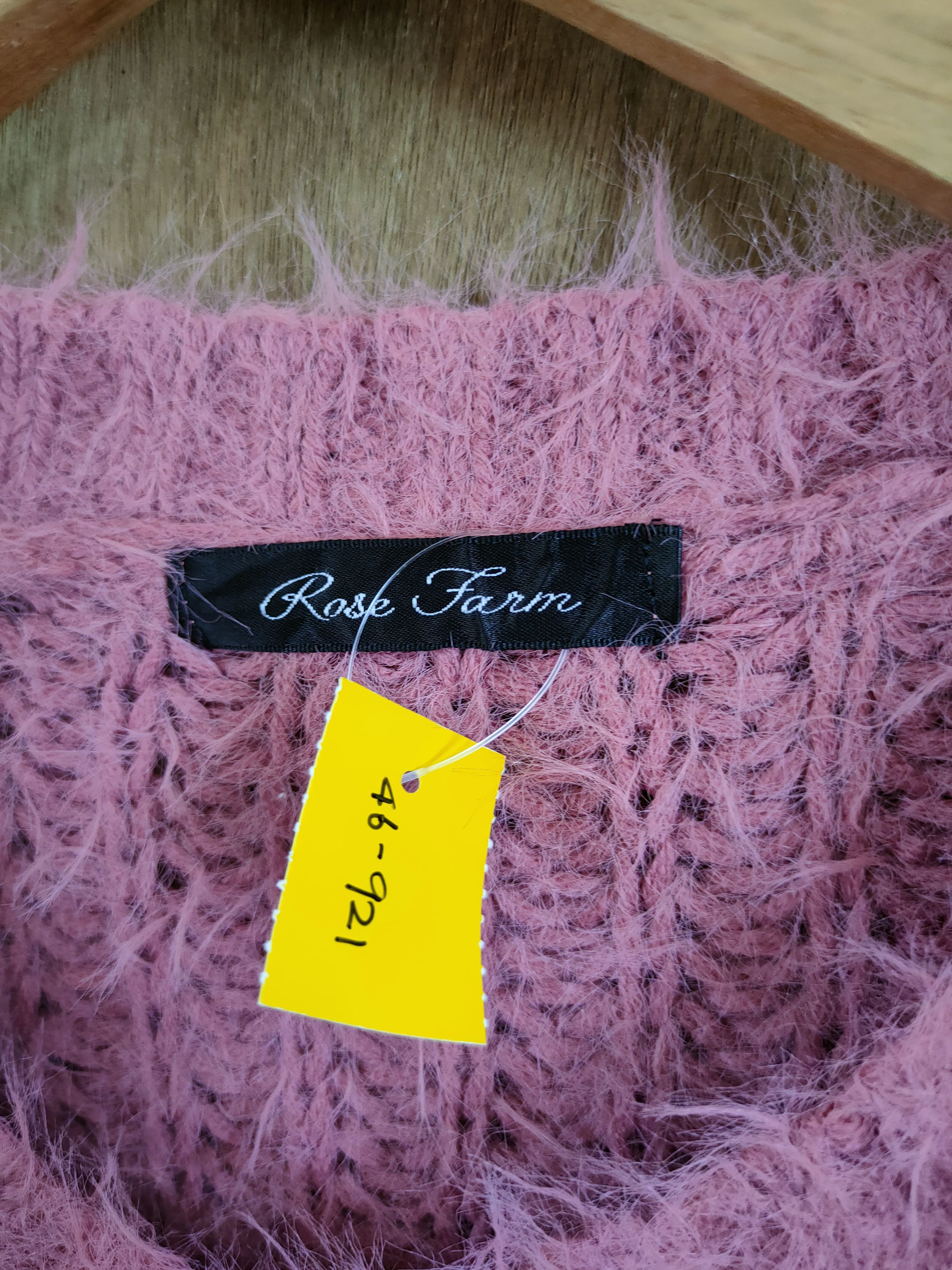 Aran Isles Knitwear D Rose Farm mohair shag shaggy fur cable knitwear #46- 921 Size M / US 6-8 / IT 42-44 - 4 Thumbnail