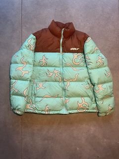 Golf wang puffer hot sale jacket flame