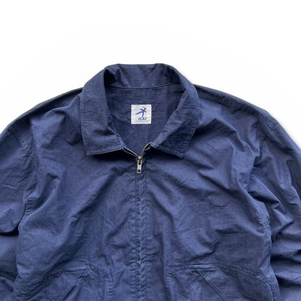 Hai Sporting Gear by Issey Miyake Navy Logo Bomber