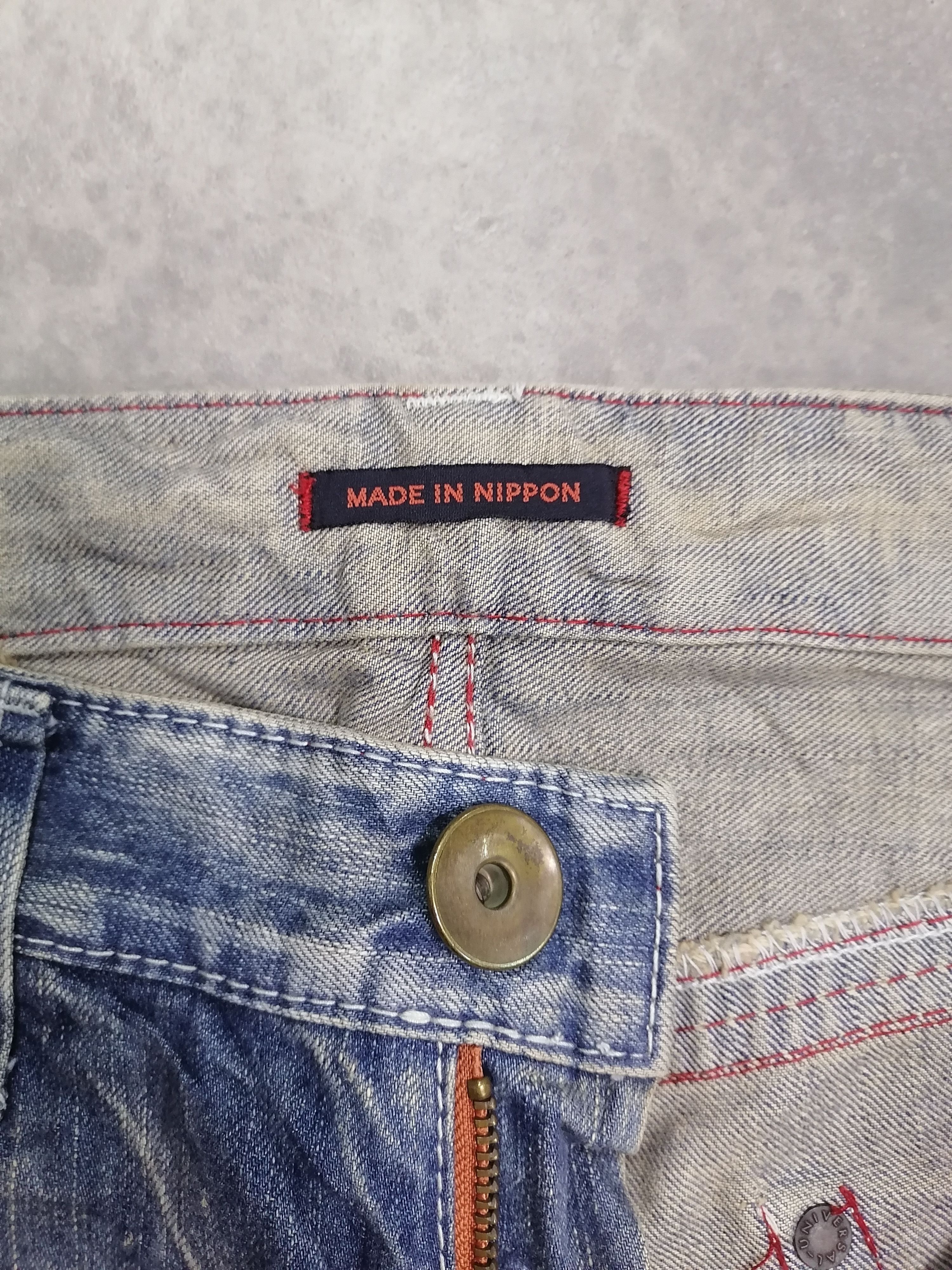 Japanese Brand FLARED🔥Blue Way Faded Blue Distressed Denim Pants⚡⚡⚡ Size US 34 / EU 50 - 6 Thumbnail