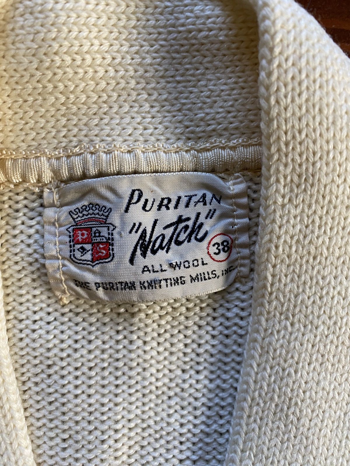 Puritan Vintage 40’s/50’s Puritan Letterman Wool Cardigan Sweater Size US S / EU 44-46 / 1 - 5 Thumbnail