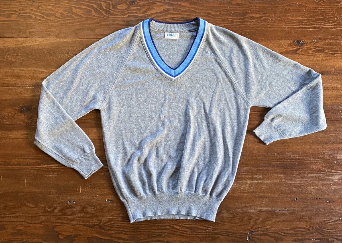 Vintage Vintage 70’s Bike V-Neck Raglan Knit Sweater Size US M / EU 48-50 / 2 - 2 Thumbnail