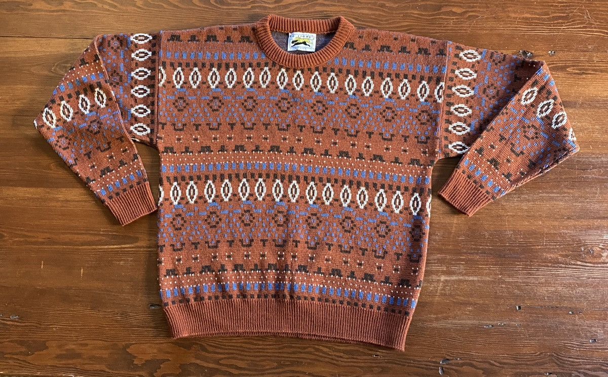 Le TIGRE Vintage 80’s Le Tigre Textile Stripes Knit Sweater Size US XL / EU 56 / 4 - 2 Thumbnail
