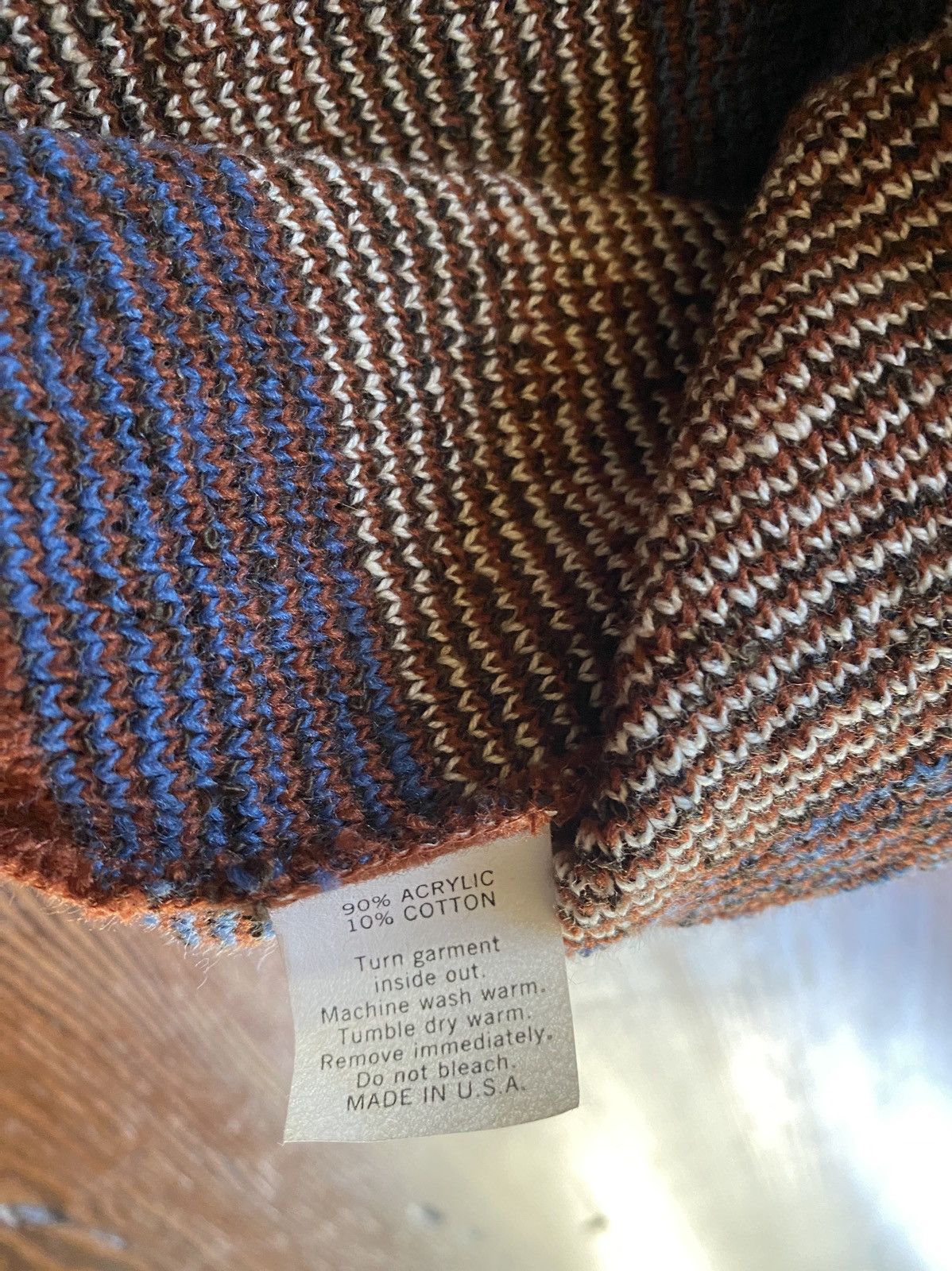 Le TIGRE Vintage 80’s Le Tigre Textile Stripes Knit Sweater Size US XL / EU 56 / 4 - 4 Thumbnail