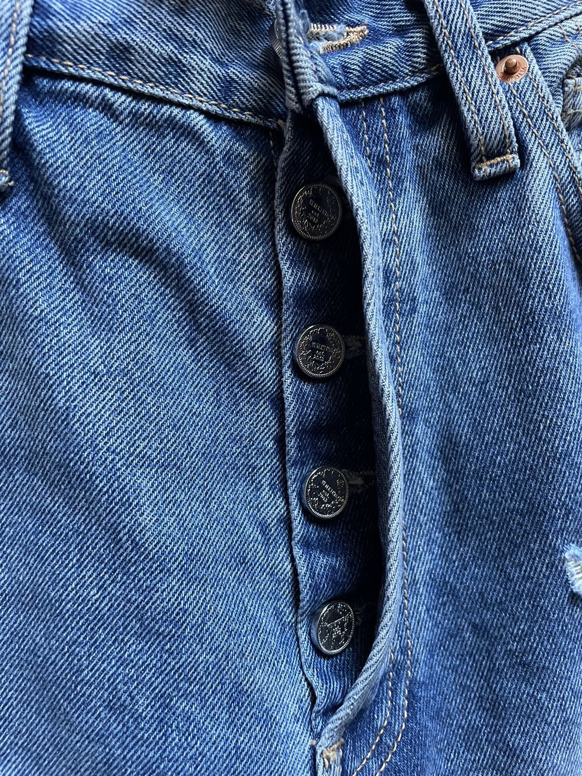 Vetements Anarchy Distressed Washed Denim Size US 30 / EU 46 - 11 Thumbnail