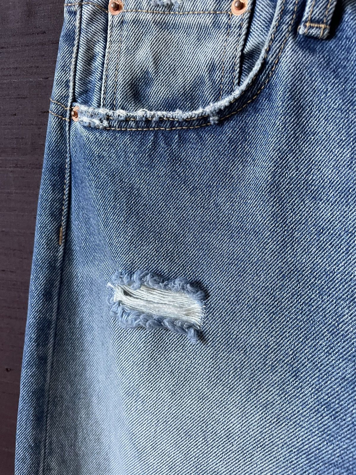 Vetements Anarchy Distressed Washed Denim Size US 30 / EU 46 - 4 Thumbnail