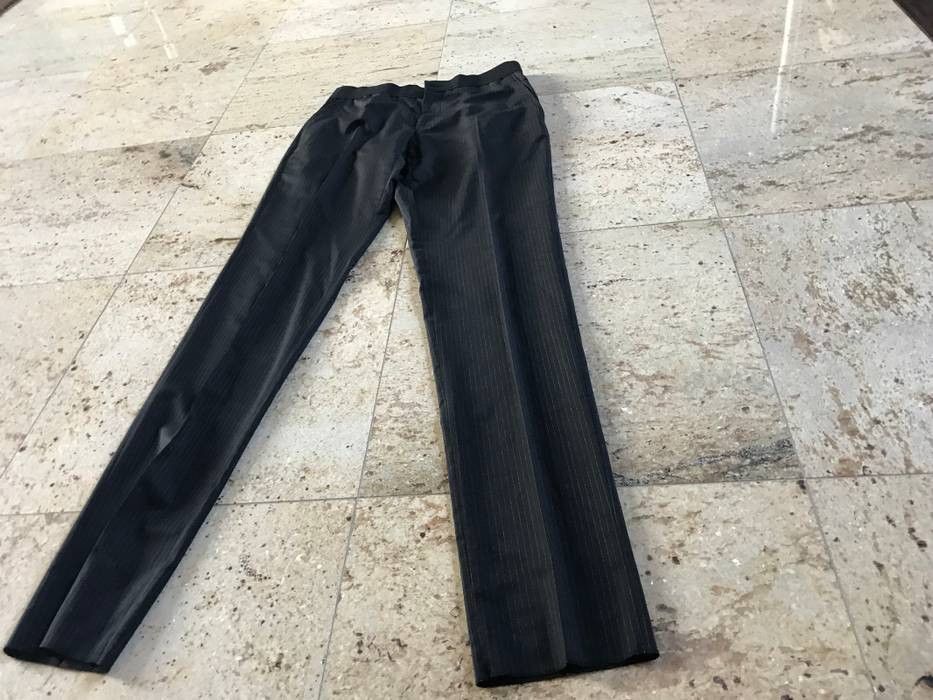 Lanvin Elastic Belt Wool Blend Pants w/ Chalk White Stripes Size US 36 / EU 52 - 3 Thumbnail