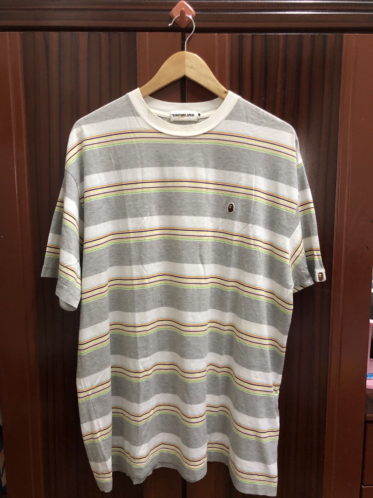 Bape Og A Bathing Ape Striped Tee Size US XL / EU 56 / 4 - 1 Thumbnail