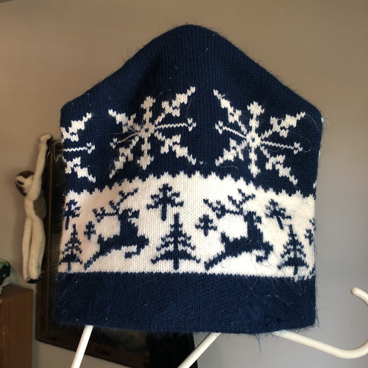 Vintage Vintage 1980s Penthouse Knits Snowflake Oversized Beanie Size ONE SIZE - 1 Thumbnail