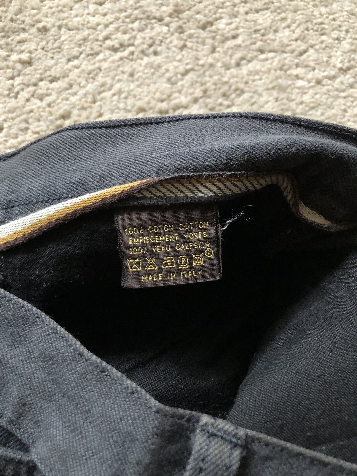 Louis Vuitton 1990s Louis Vuitton Attached Leather Leg Faded Black Jeans Size US 30 / EU 46 - 14 Thumbnail