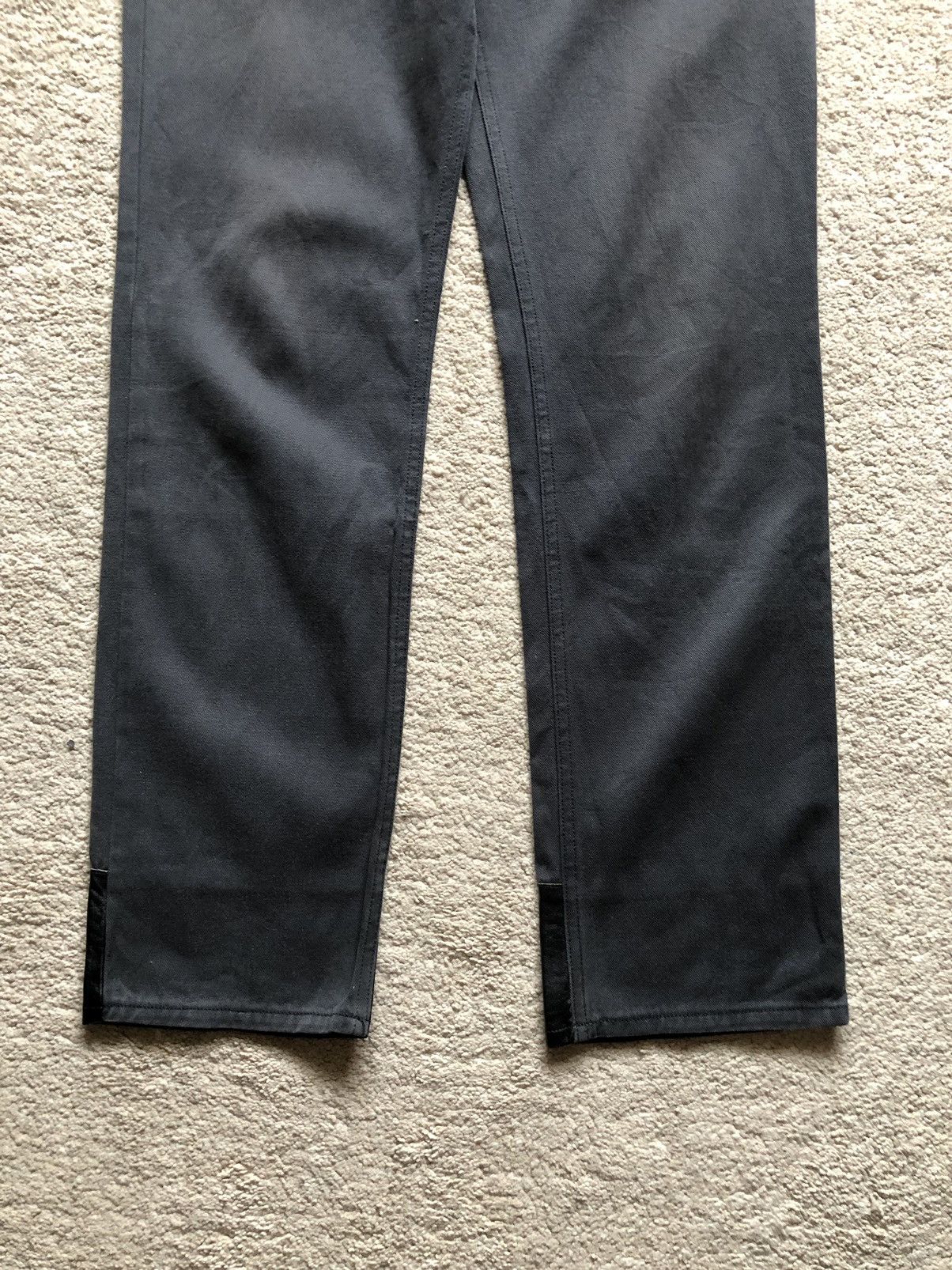 Louis Vuitton 1990s Louis Vuitton Attached Leather Leg Faded Black Jeans Size US 30 / EU 46 - 5 Thumbnail