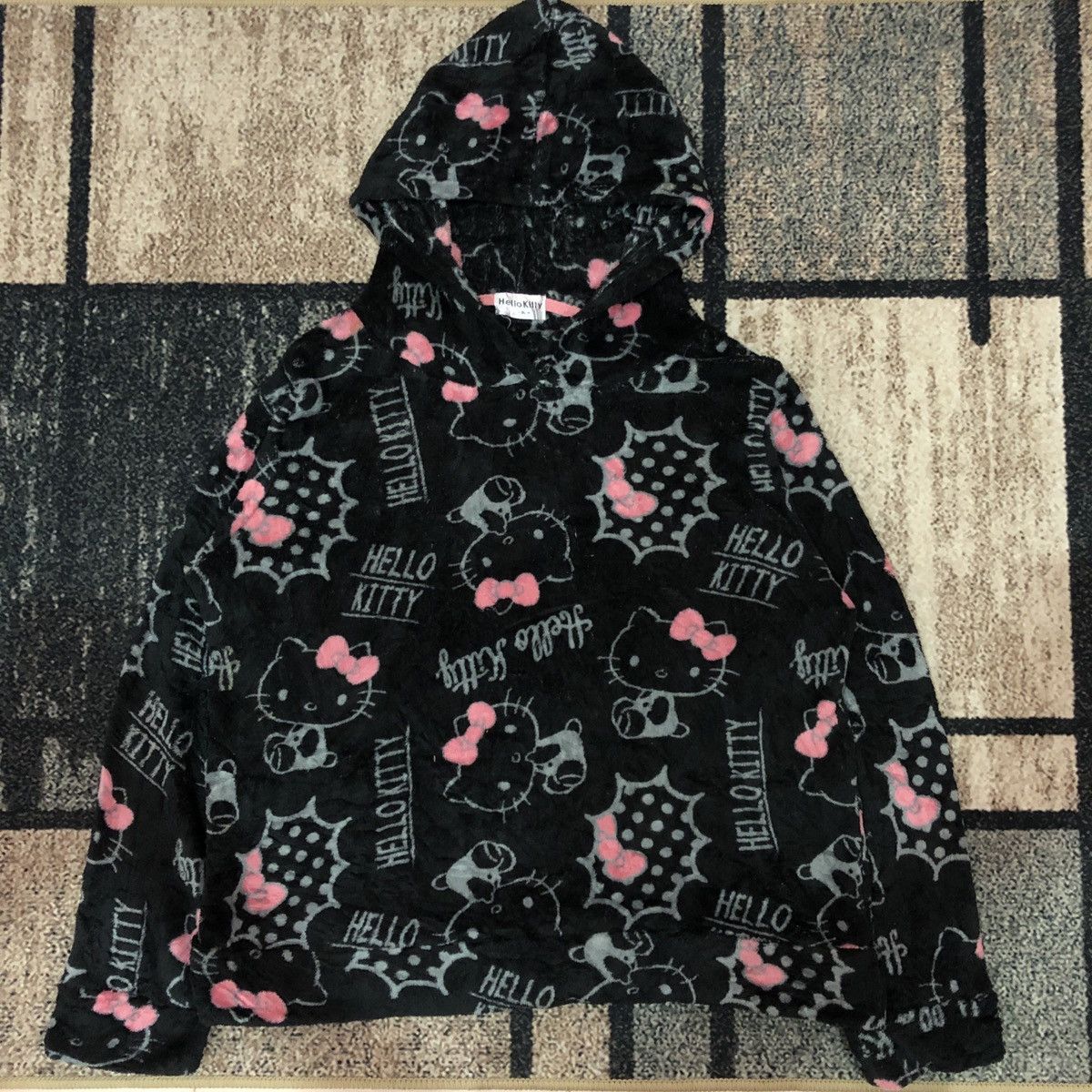 Japanese Brand Hello Kitty Sanrio Fullprint Fleece Hoodie Size US S / EU 44-46 / 1 - 1 Thumbnail