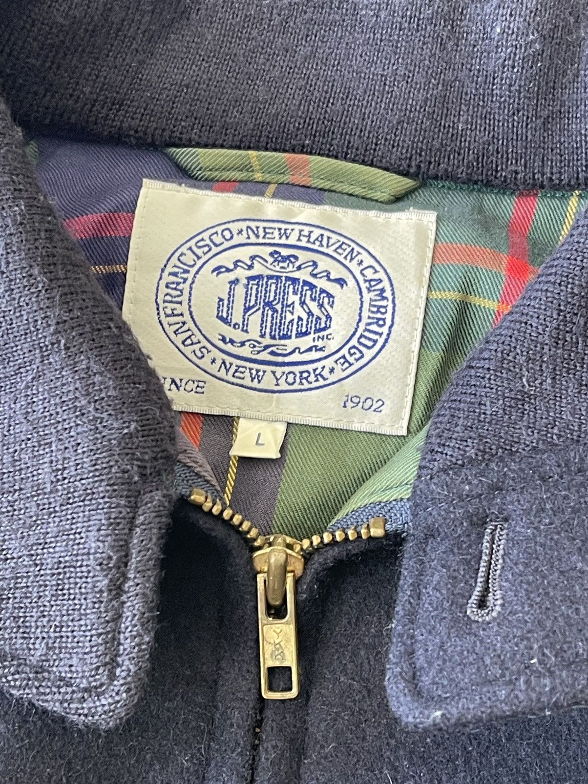 J. Press J.PRESS NEW YORK WOOL BOMBER JACKET Size US L / EU 52-54 / 3 - 9 Thumbnail
