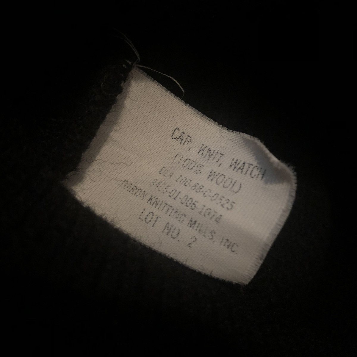 Vintage Vintage 1980s US Army Watch Wool Knit Cap Beanie Black Blank Size ONE SIZE - 3 Thumbnail