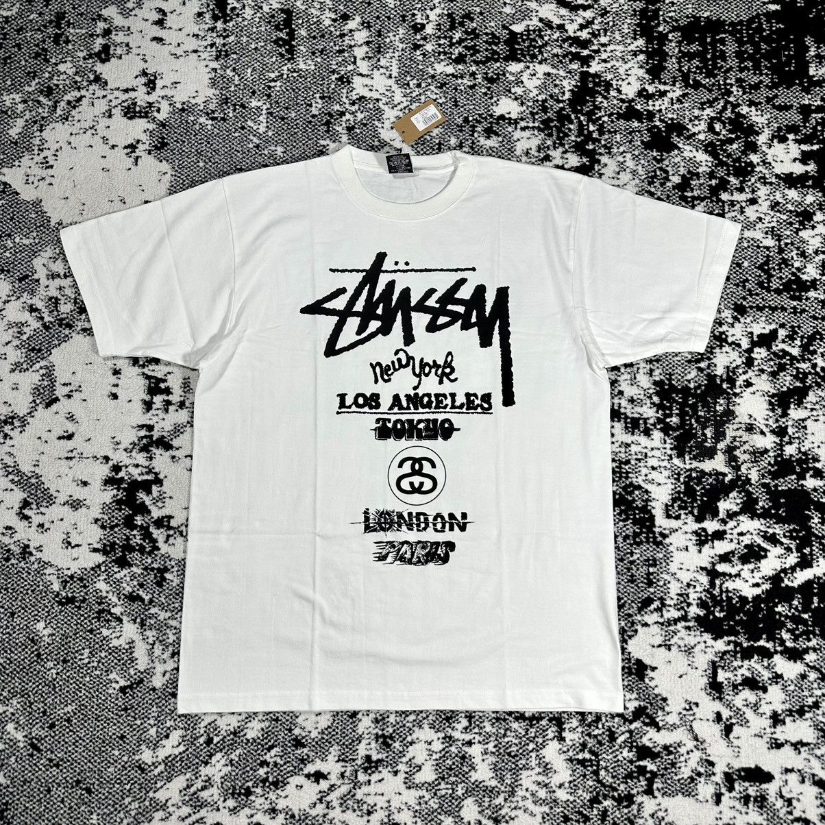 ★関税込★Stussy★Stussy Tour T-Shirt White★Tシャツ★ Stussy World Tour Tee White || Short Sleeve Mens Size