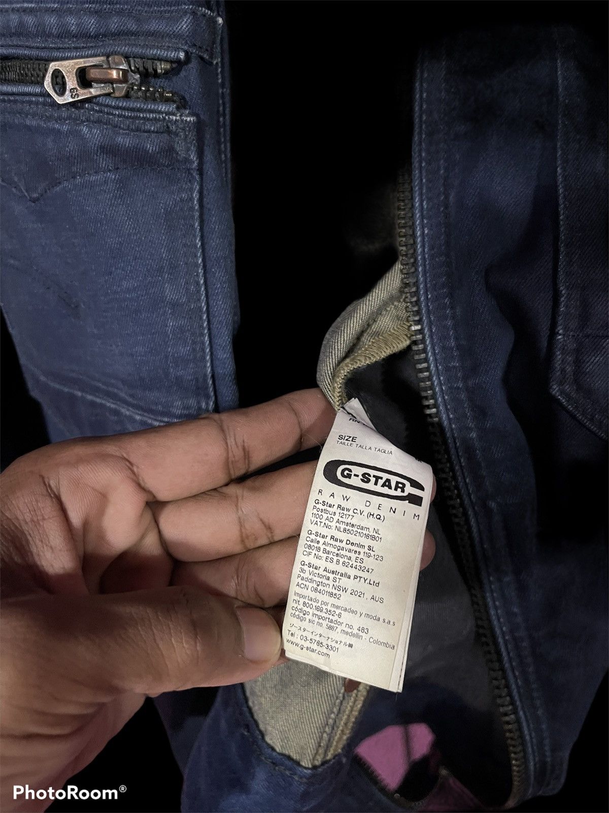 G-STAR RAW BLUE JACKET JEANS DOUBLE POCKET