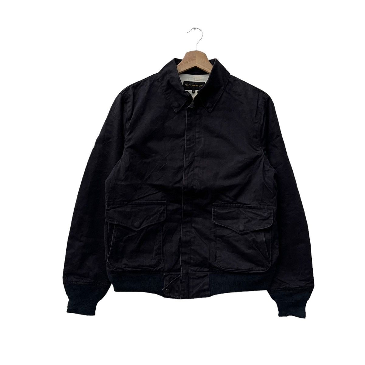 Japanese Brand VINTAGE BOMBER JACKET CARGO POCKET A. VONTADE MADE IN JAPAN Size US L / EU 52-54 / 3 - 1 Thumbnail