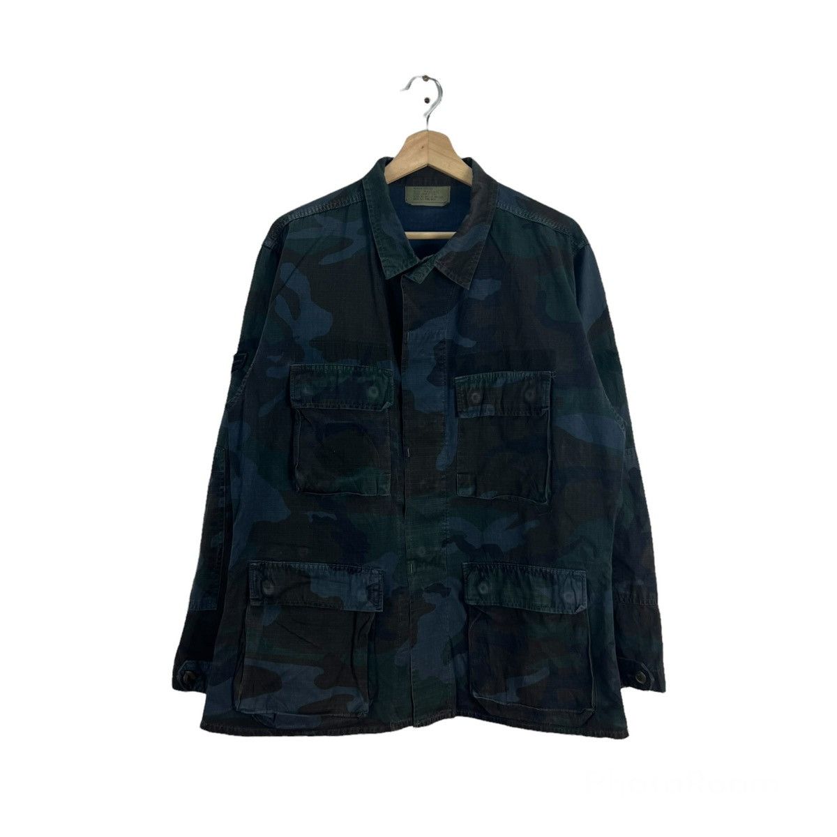 Vintage RARE DESIGN MILITARY ARMY CARGO JACKET CAMO DESIGN POCKET Size US M / EU 48-50 / 2 - 1 Thumbnail