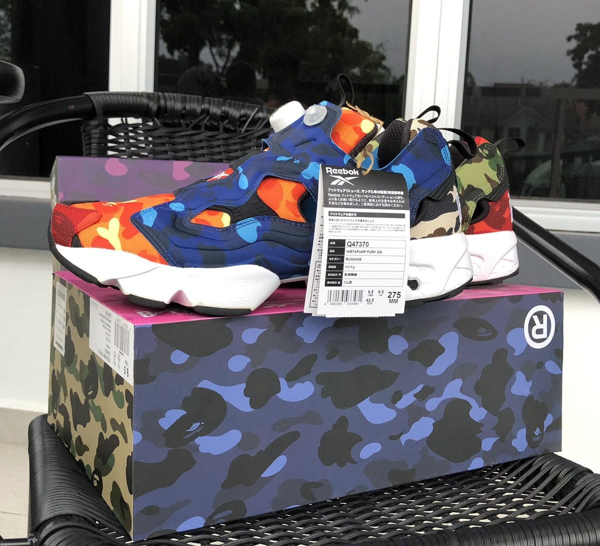 Bape × Reebok Bape x Reebok Instapump Fury OG Size US 9.5 / EU 42-43 - 19 Thumbnail