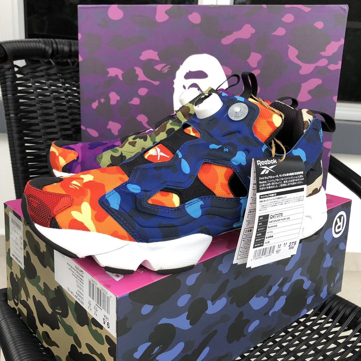 Bape × Reebok Bape x Reebok Instapump Fury OG Size US 9.5 / EU 42-43 - 20 Thumbnail