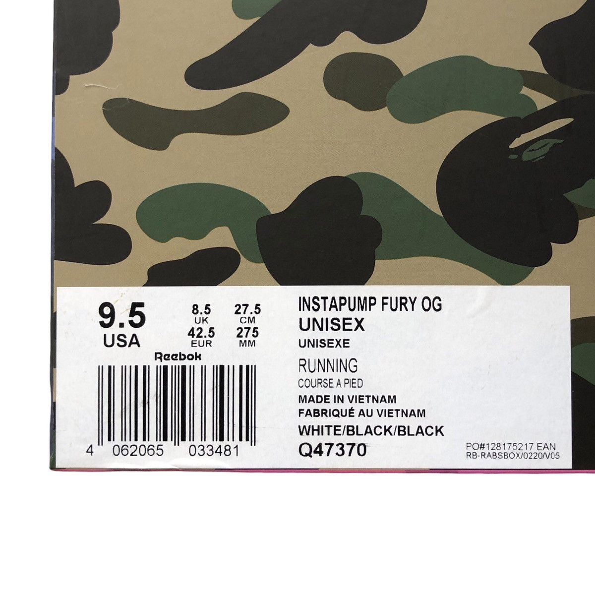 Bape × Reebok Bape x Reebok Instapump Fury OG Size US 9.5 / EU 42-43 - 21 Thumbnail