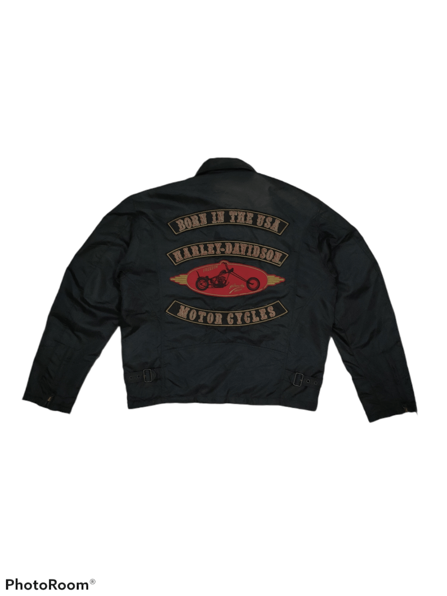 Harley Davidson VTG HARLEY DAVIDSON MILWAUKEE IRON QUILTED BIKER JACKET Size US L / EU 52-54 / 3 - 1 Thumbnail