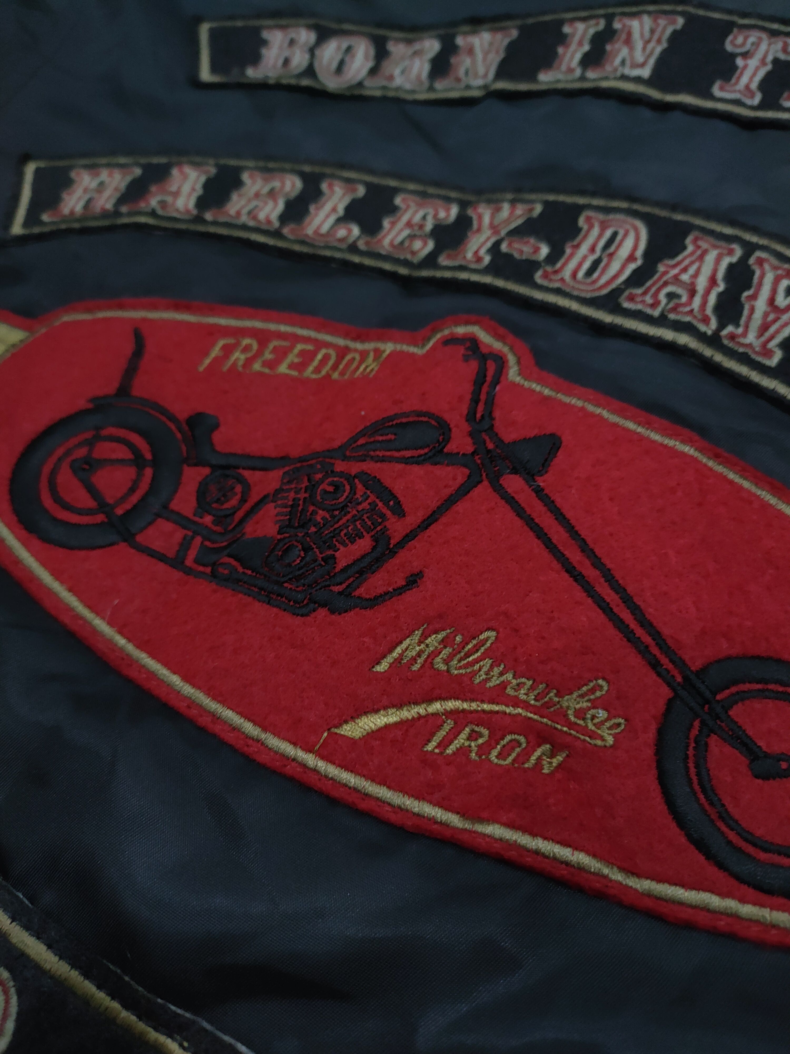 Harley Davidson VTG HARLEY DAVIDSON MILWAUKEE IRON QUILTED BIKER JACKET Size US L / EU 52-54 / 3 - 4 Thumbnail