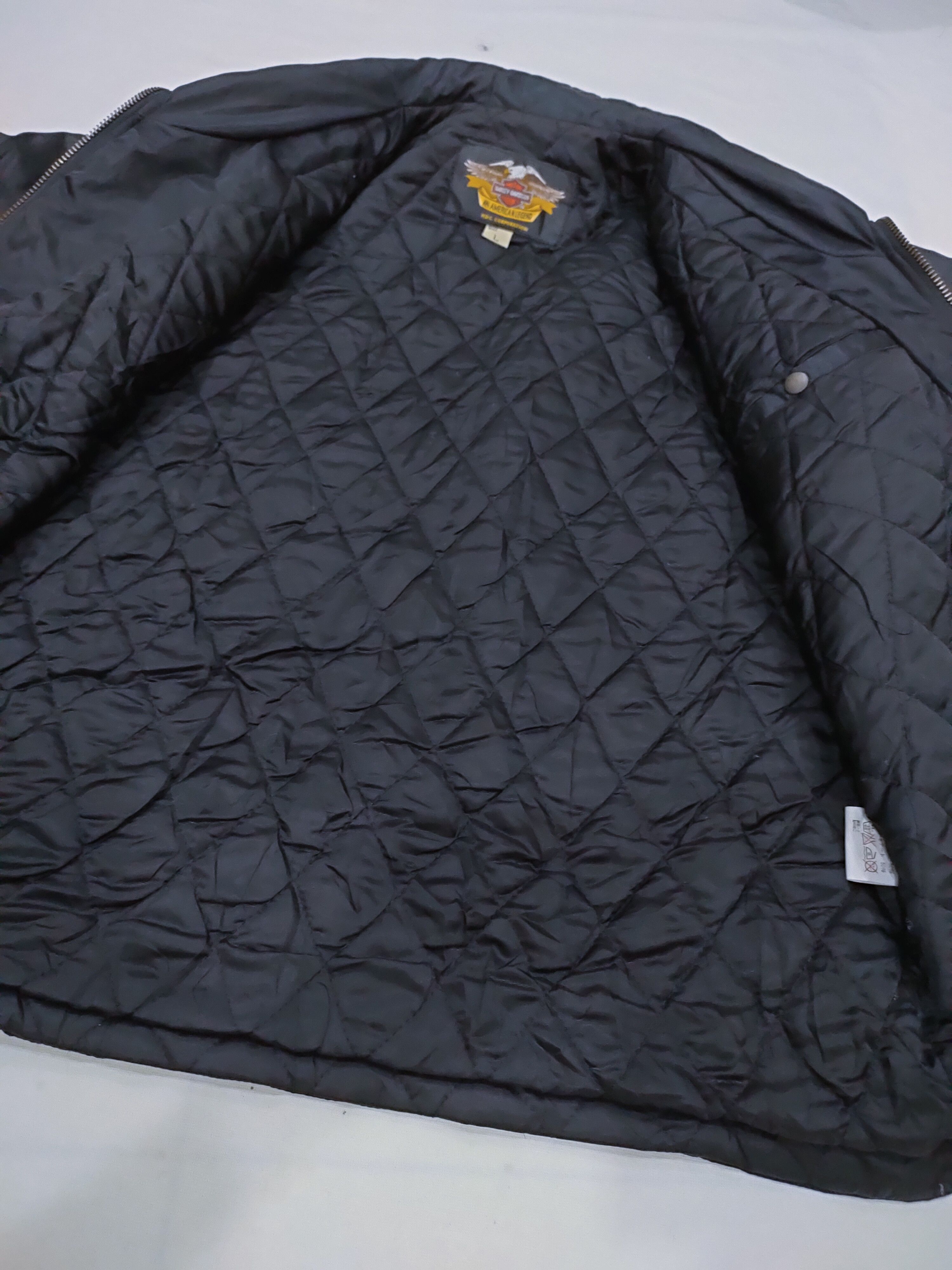 Harley Davidson VTG HARLEY DAVIDSON MILWAUKEE IRON QUILTED BIKER JACKET Size US L / EU 52-54 / 3 - 9 Thumbnail