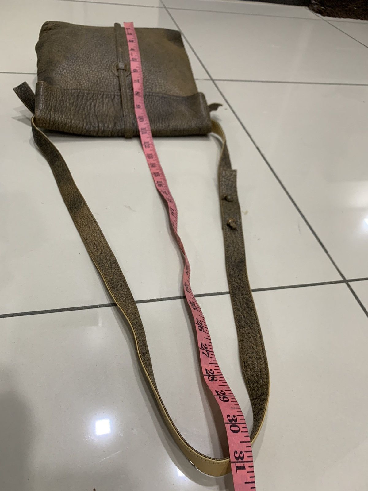 Designer × Japanese Brand MICHIAMO POMODORO GRAIN LEATHER SLING SHOULDER BAG Size ONE SIZE - 7 Thumbnail