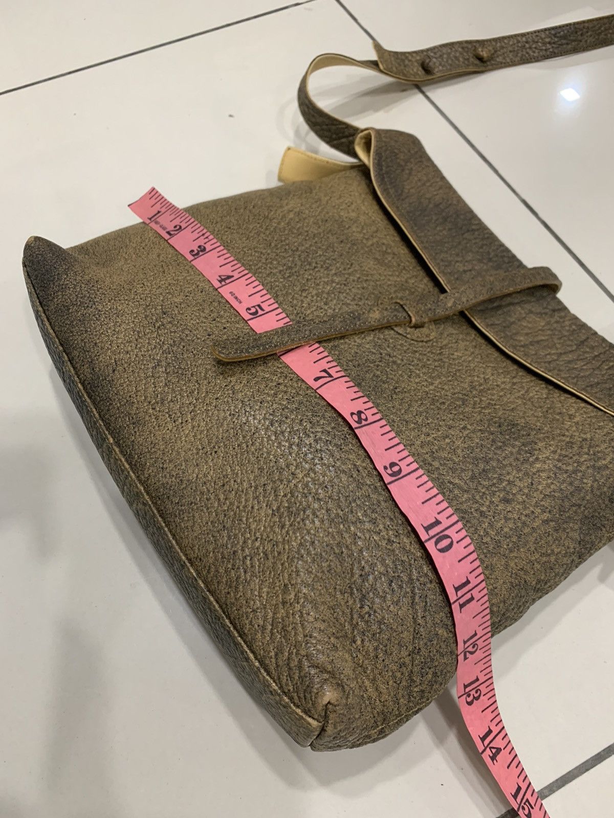 Designer × Japanese Brand MICHIAMO POMODORO GRAIN LEATHER SLING SHOULDER BAG Size ONE SIZE - 5 Thumbnail
