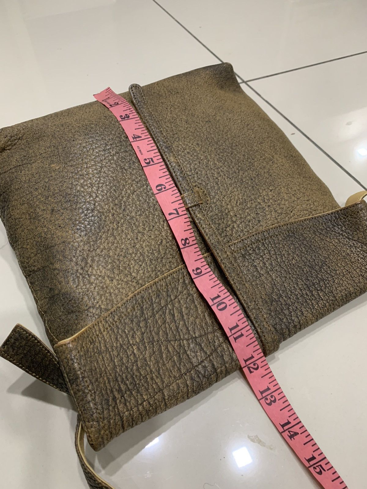 Designer × Japanese Brand MICHIAMO POMODORO GRAIN LEATHER SLING SHOULDER BAG Size ONE SIZE - 6 Thumbnail