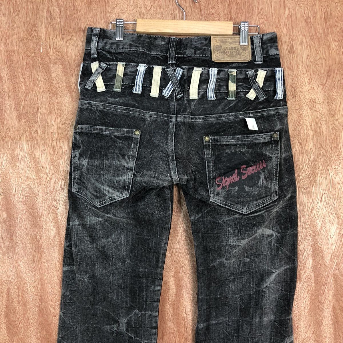 Japanese Brand Creation skull Black double waist Denim Jeans Pants #c739DL Size US 30 / EU 46 - 10 Thumbnail