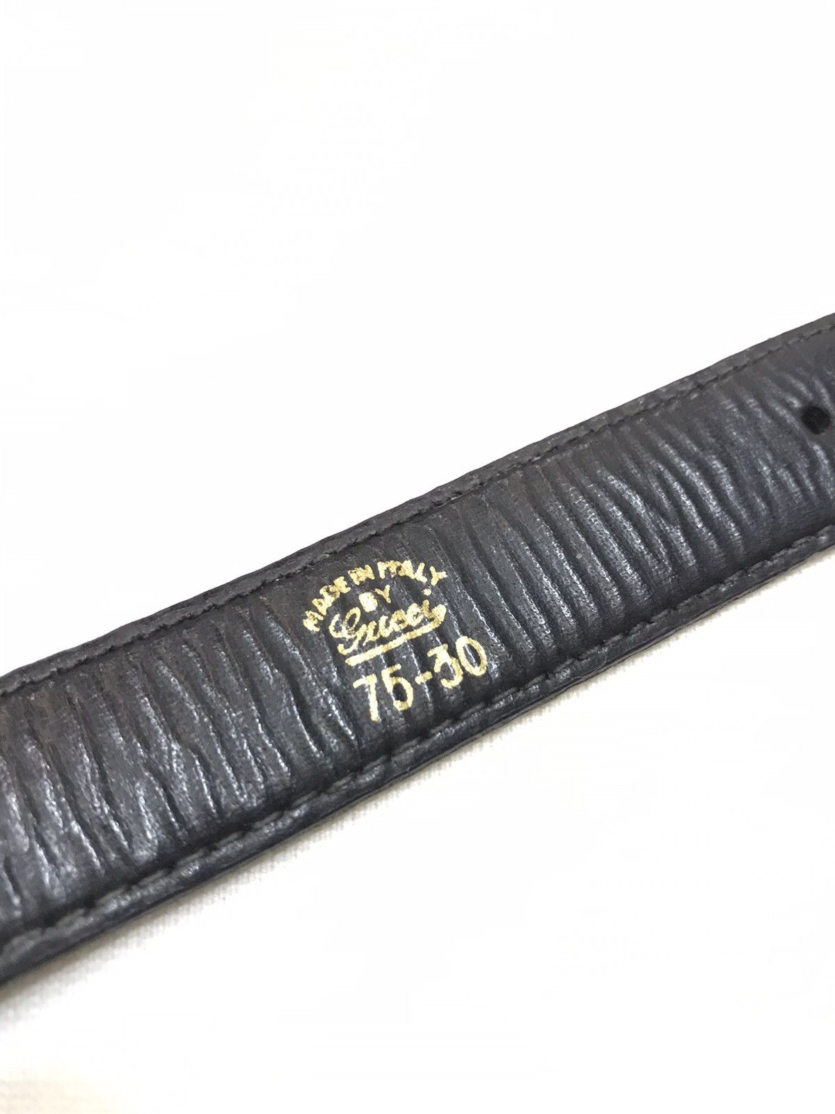 Gucci × Vintage VINTAGE GUCCI ITALY LEATHER BELT GG Size 34 - 3 Thumbnail