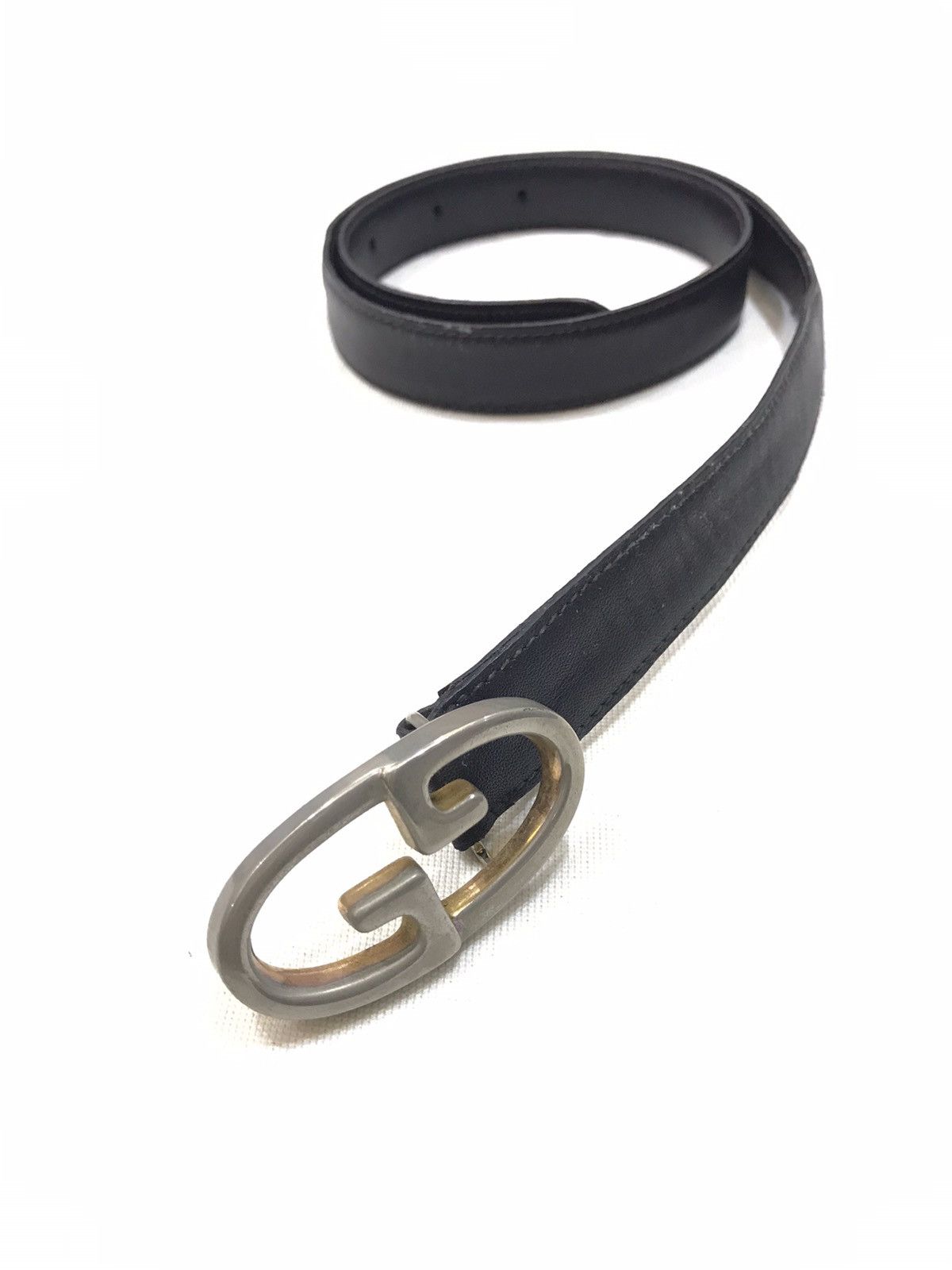 Gucci × Vintage VINTAGE GUCCI ITALY LEATHER BELT GG Size 34 - 1 Thumbnail