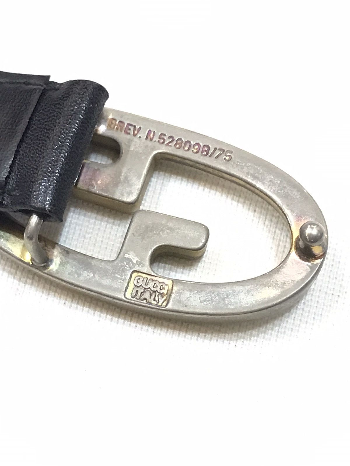 Gucci × Vintage VINTAGE GUCCI ITALY LEATHER BELT GG Size 34 - 5 Thumbnail