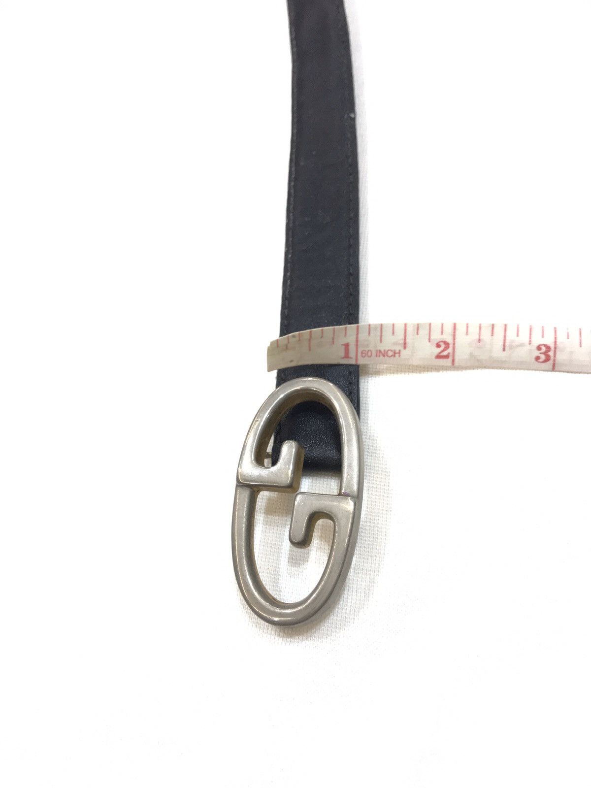Gucci × Vintage VINTAGE GUCCI ITALY LEATHER BELT GG Size 34 - 7 Thumbnail