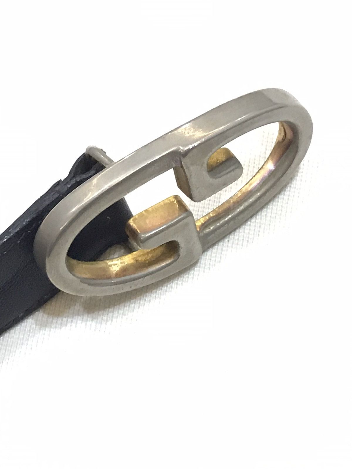 Gucci × Vintage VINTAGE GUCCI ITALY LEATHER BELT GG Size 34 - 6 Thumbnail
