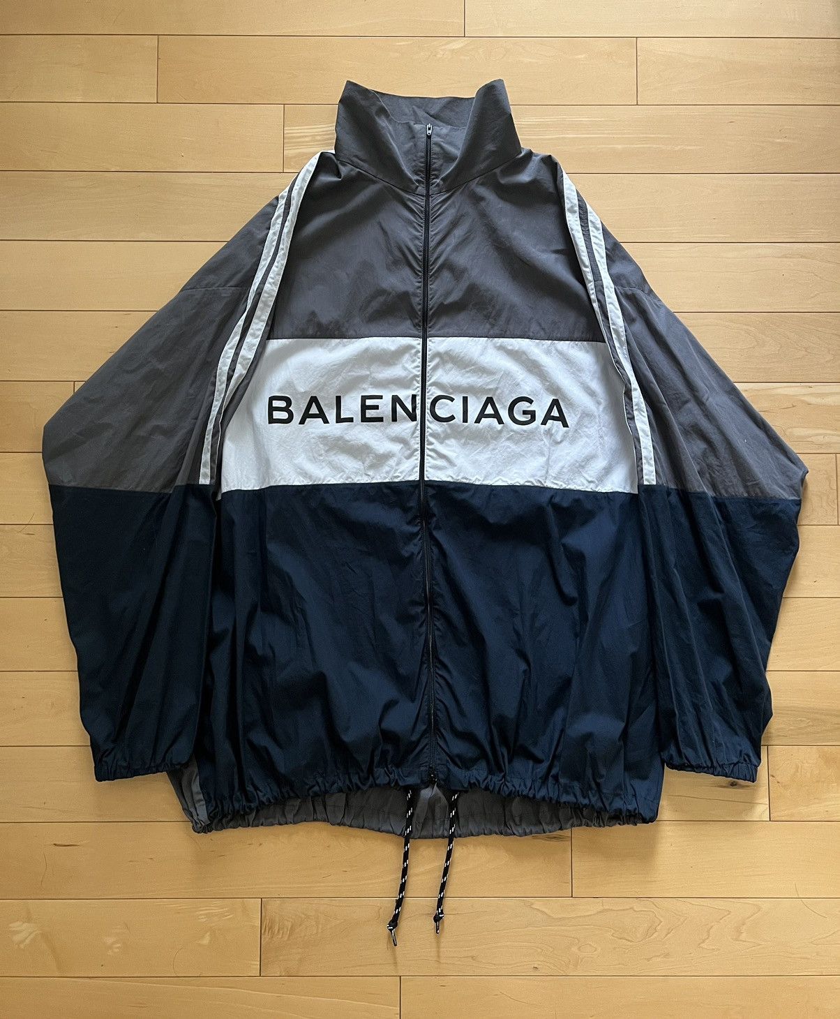 image of Balenciaga Track Jacket in Blue, Men's (Size Small)