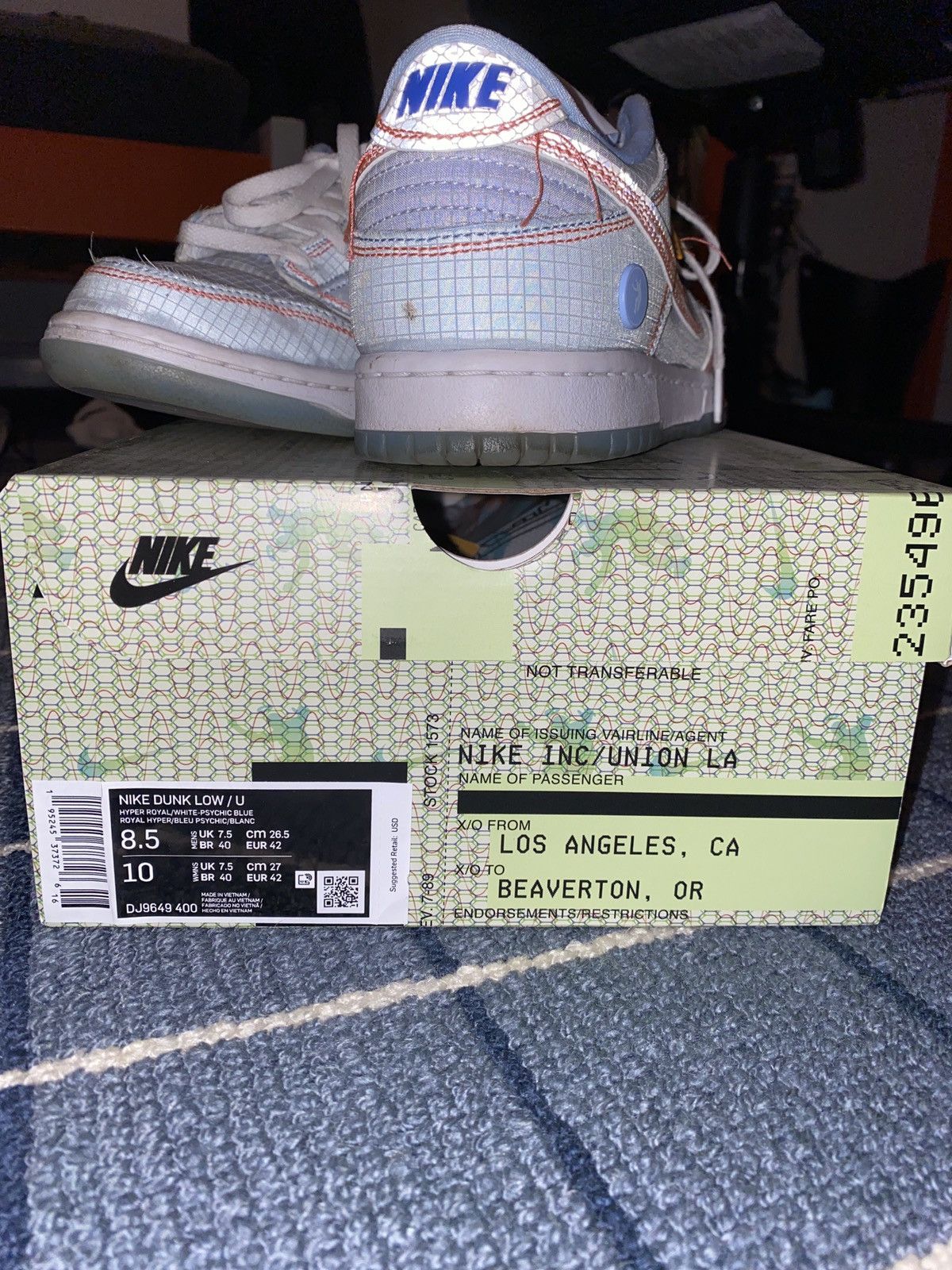Nike × Union LA Nike Union Dunk Low “Argon” Size US 8.5 / EU 41-42 - 8 Thumbnail