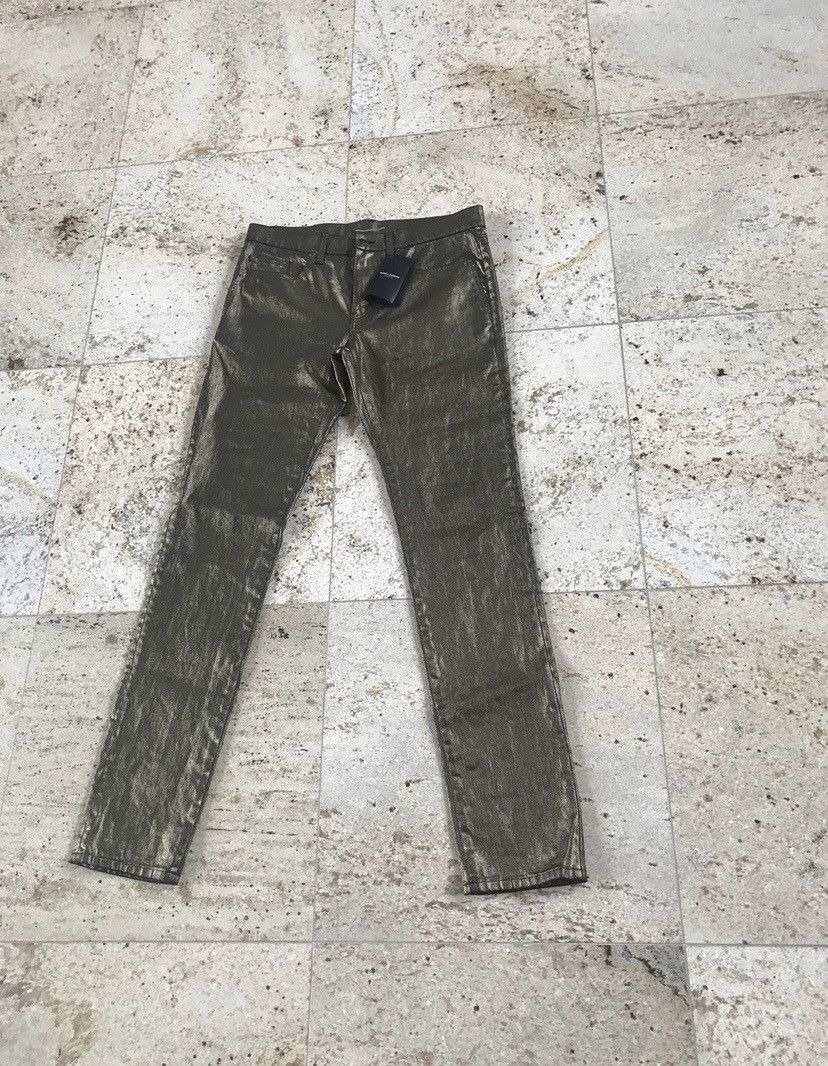 Saint Laurent Paris o1rshd1 /dup/ Q:2 / FITS 31 / D02 Gold Denim Size US 29 - 3 Thumbnail