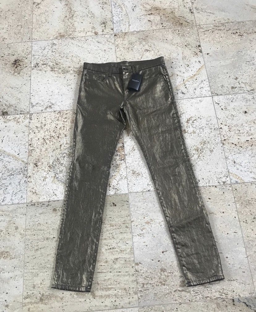 Saint Laurent Paris o1rshd1 /dup/ Q:2 / FITS 31 / D02 Gold Denim Size US 29 - 1 Thumbnail